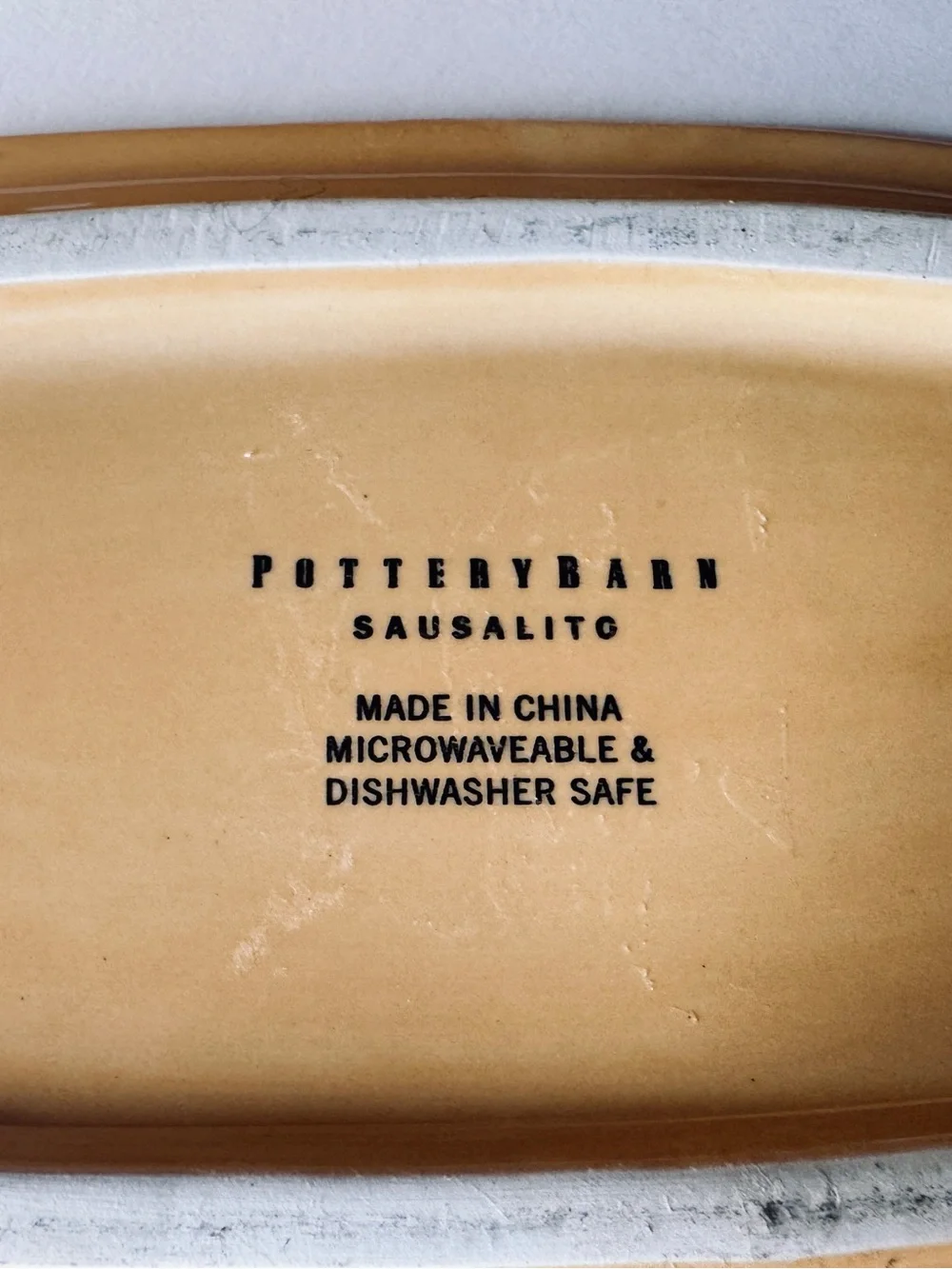 Pottery Barn Ceramic Butter Dish in Light Tan - Men Accessories